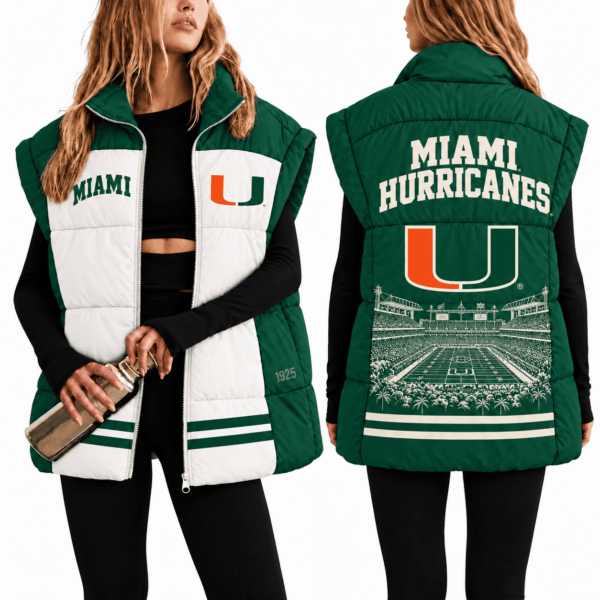 Miami Hurricanes Oversize Women Puffer Vest