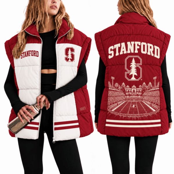 Stanford Cardinal Oversize Women Puffer Vest