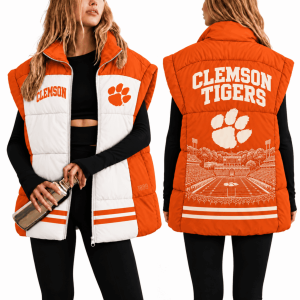 Clemson Tigers Oversize Women Puffer Vest