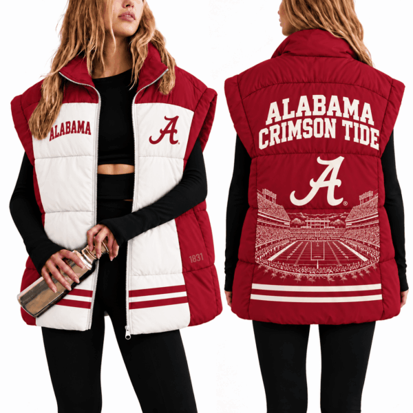 Alabama Crimson Tide Oversize Women Puffer Vest