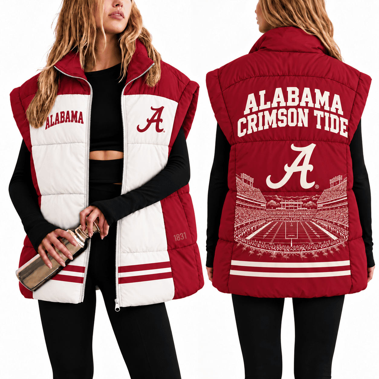 Alabama Crimson Tide Oversize Women Puffer Vest