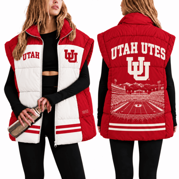Utah Utes Oversize Women Puffer Vest