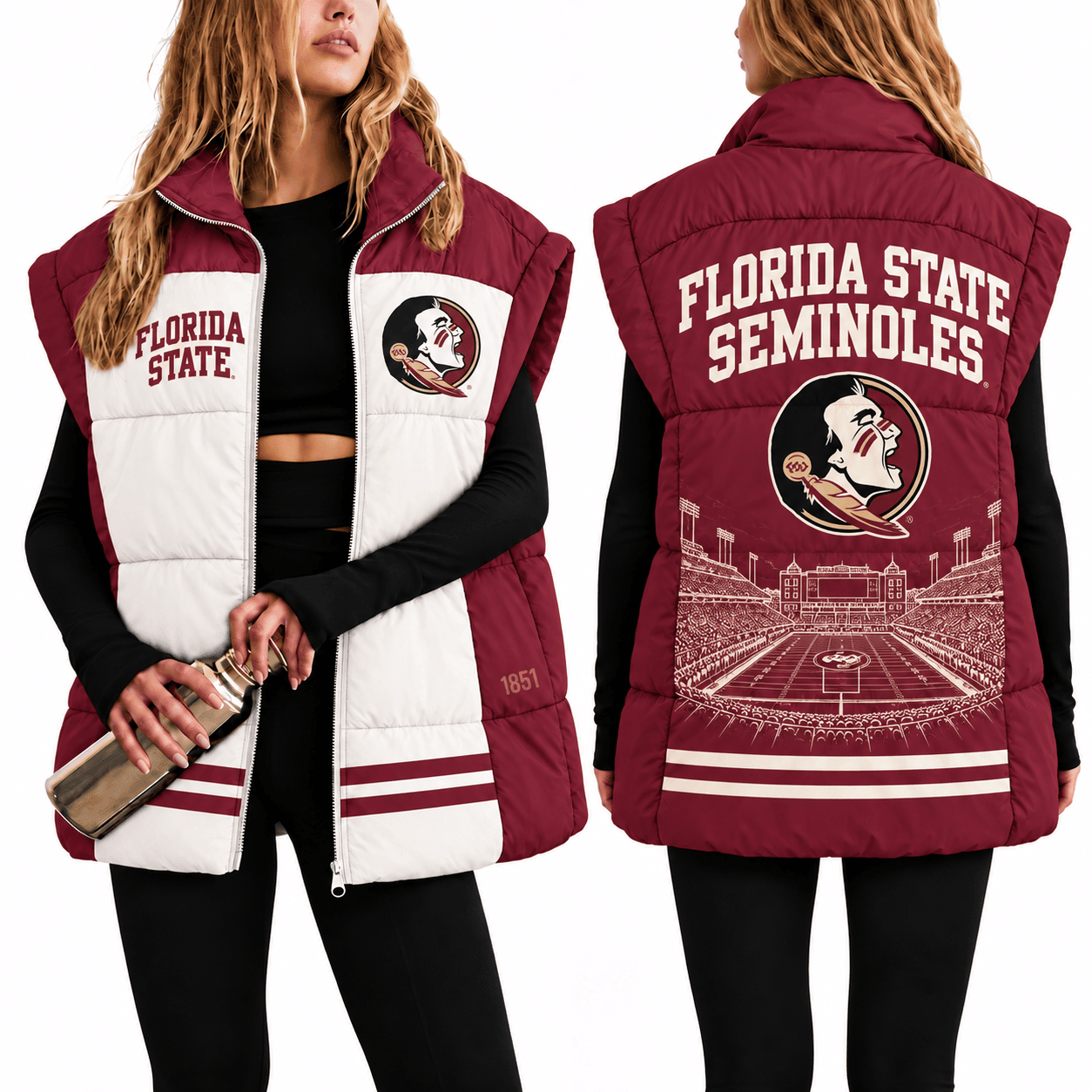 Florida State Seminoles Oversize Women Puffer Vest