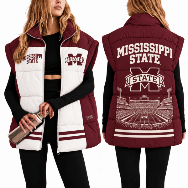 Mississippi State Bulldogs Oversize Women Puffer Vest