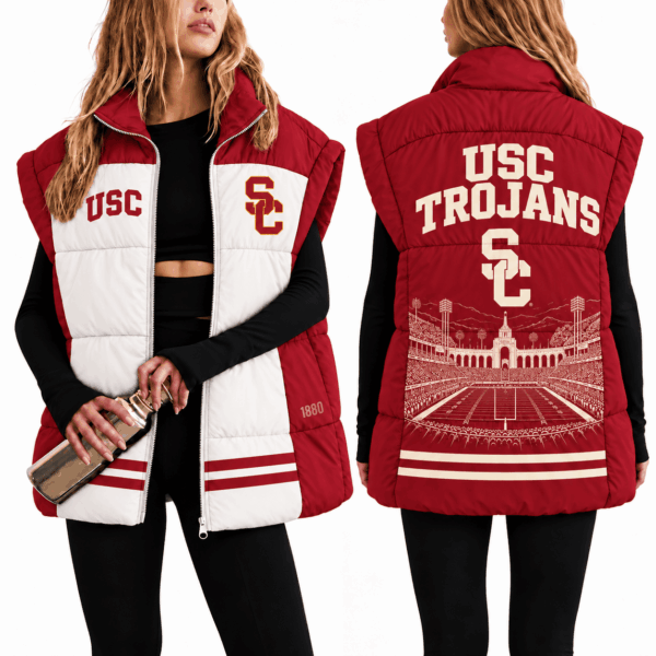 USC Trojans Oversize Women Puffer Vest