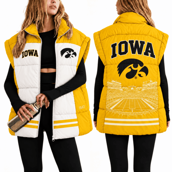 Iowa Hawkeyes Oversize Women Puffer Vest