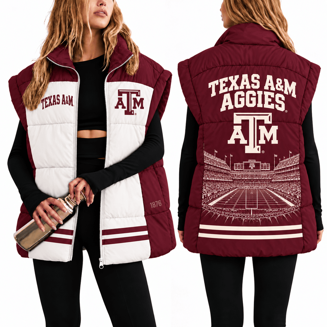 Texas A&M Aggies Oversize Women Puffer Vest