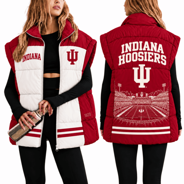 Indiana Hoosiers Oversize Women Puffer Vest