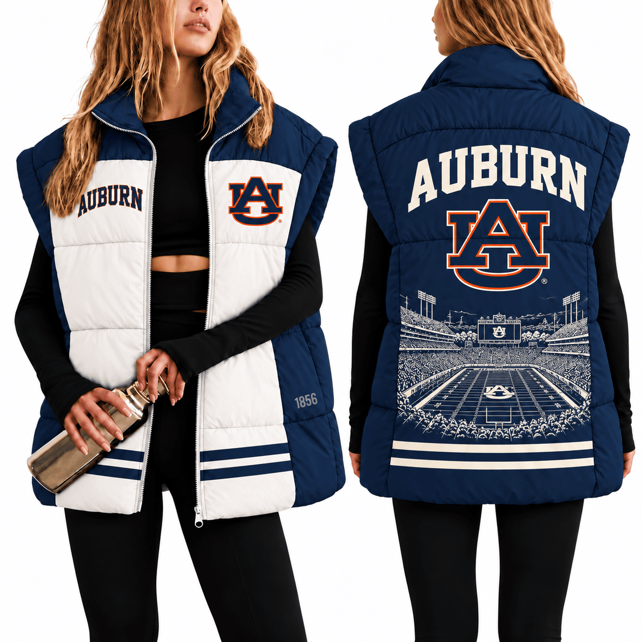 Auburn Tigers Oversize Women Puffer Vest