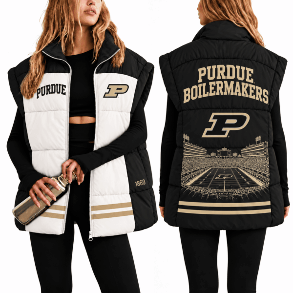 Purdue Boilermakers Oversize Women Puffer Vest