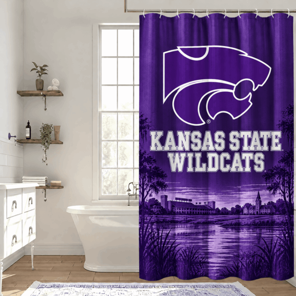 Kansas State Wildcats Premium Bathroom Curtains