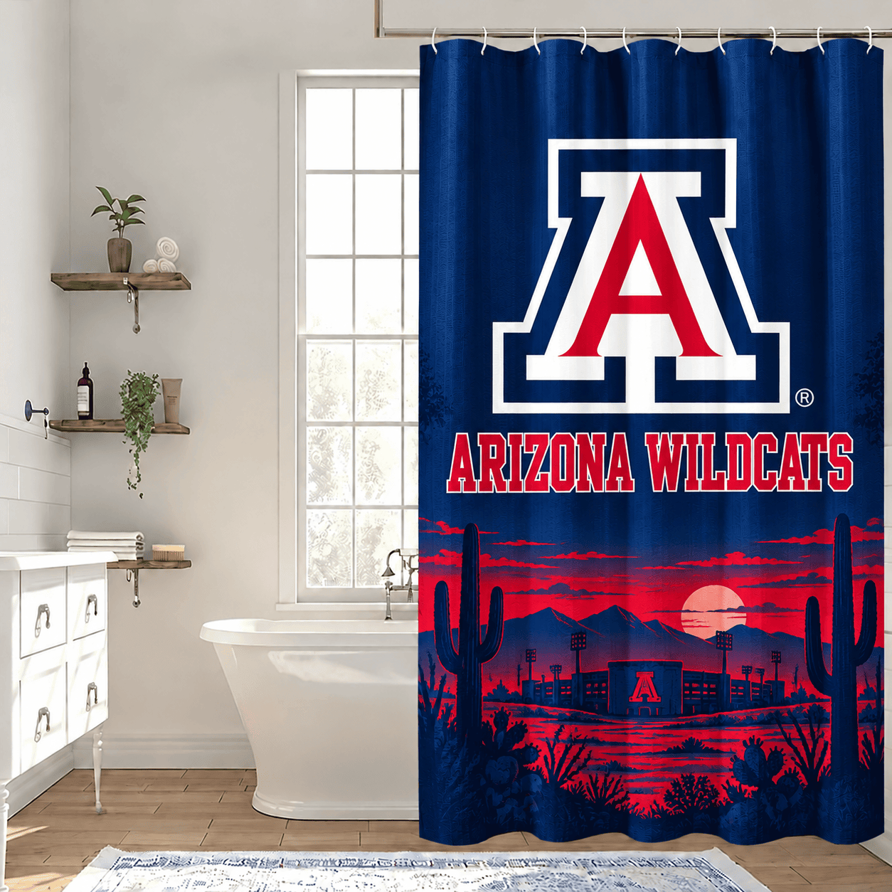 Arizona Wildcats Premium Bathroom Curtains