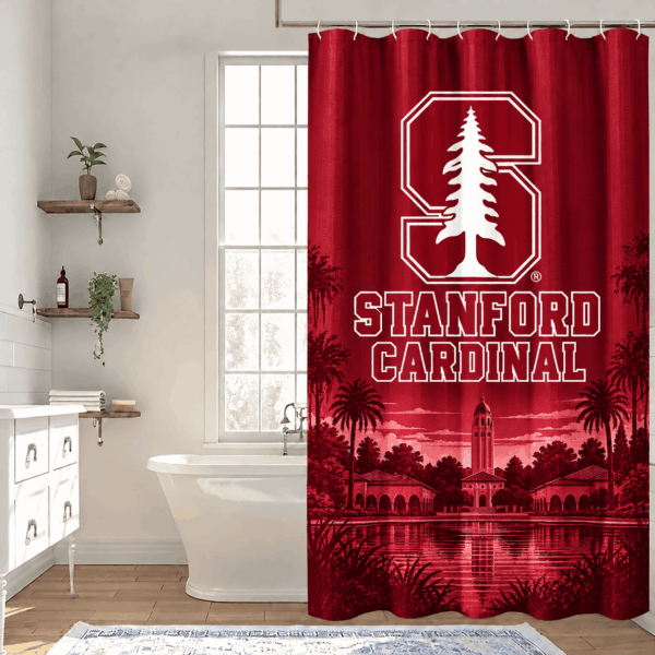 Stanford Cardinal Premium Bathroom Curtains