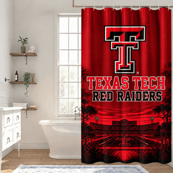 Texas Tech Red Raiders Premium Bathroom Curtains