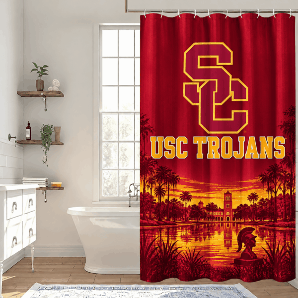 USC Trojans Premium Bathroom Curtains