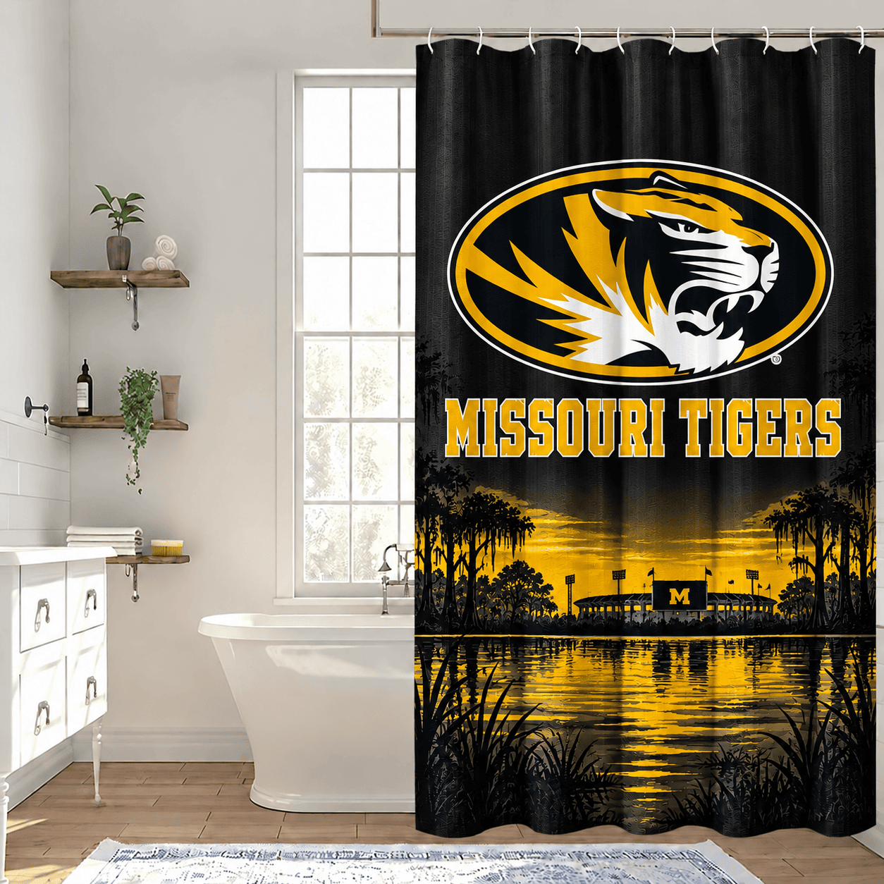 Missouri Tigers Premium Bathroom Curtains