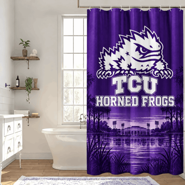 TCU Horned Frogs Premium Bathroom Curtains