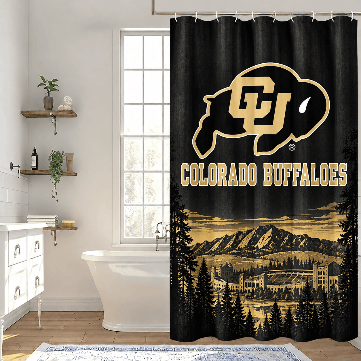 Colorado Buffaloes Premium Bathroom Curtains