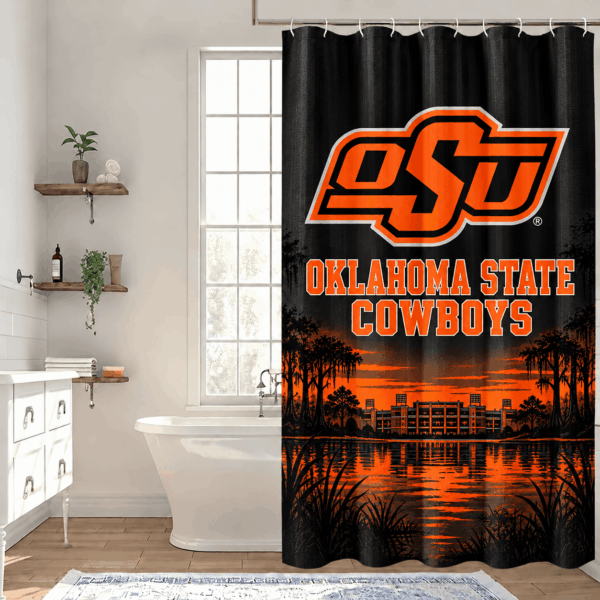 Oklahoma State Cowboys Premium Bathroom Curtains