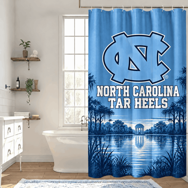 North Carolina Tar Heels Premium Bathroom Curtains