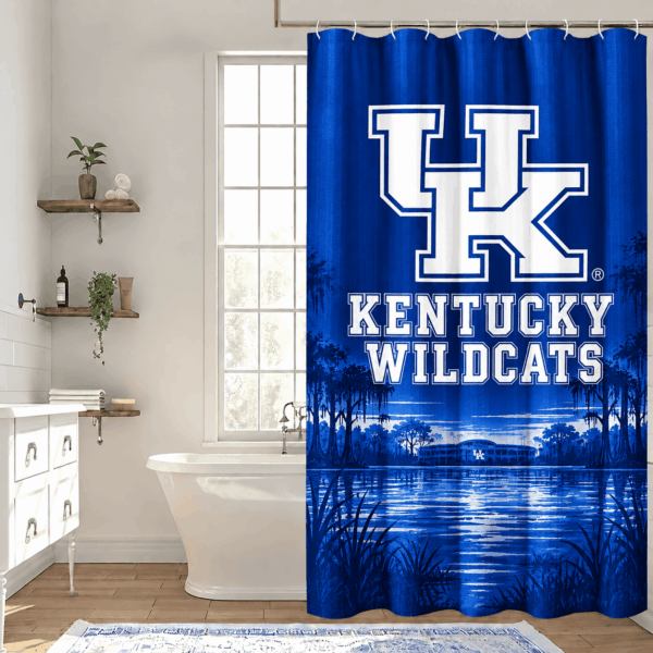 Kentucky Wildcats Premium Bathroom Curtains