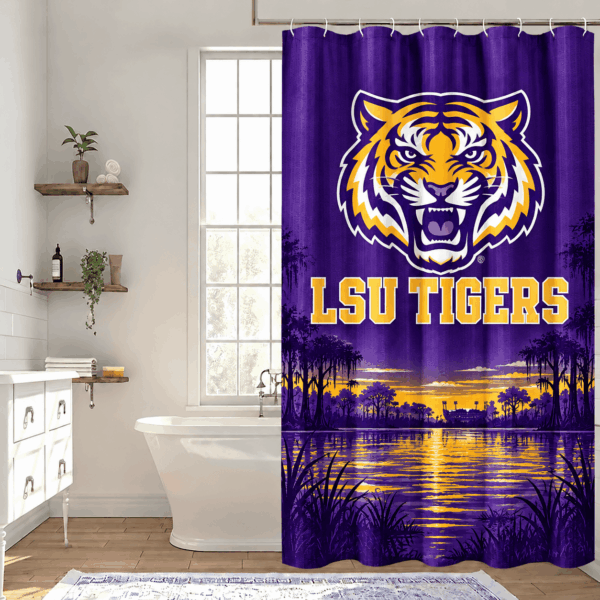 LSU Tigers Premium Bathroom Curtains