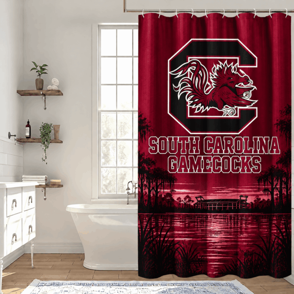 South Carolina Gamecocks Premium Bathroom Curtains