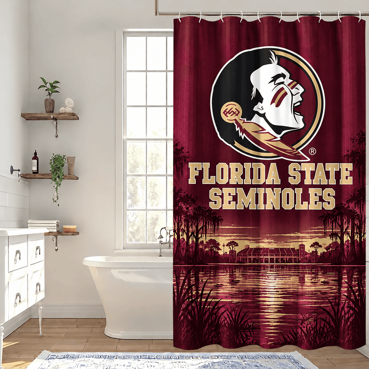 Florida State Seminoles Premium Bathroom Curtains