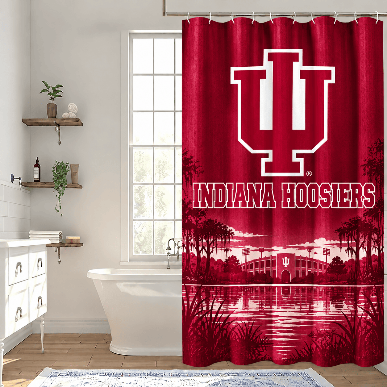 Indiana Hoosiers Premium Bathroom Curtains