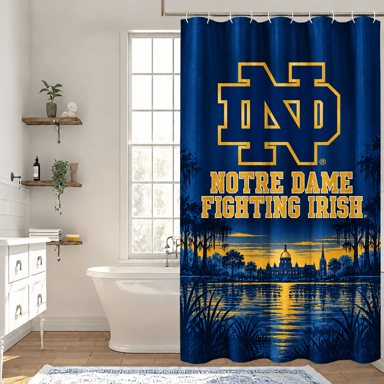 Notre Dame Fighting Irish Premium Bathroom Curtains