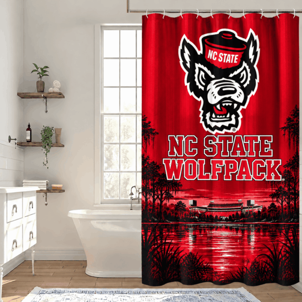NC State Wolfpack Premium Bathroom Curtains