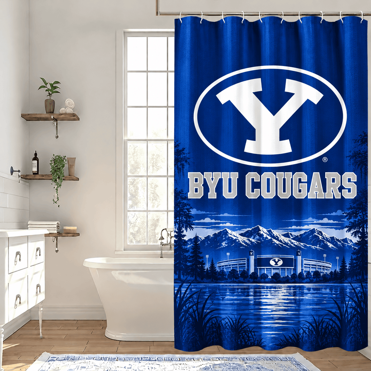 BYU Cougars Premium Bathroom Curtains
