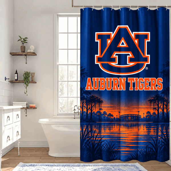 Auburn Tigers Premium Bathroom Curtains