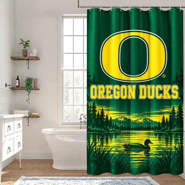 Oregon Ducks Premium Bathroom Curtains