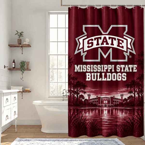 Mississippi State Bulldogs Premium Bathroom Curtains