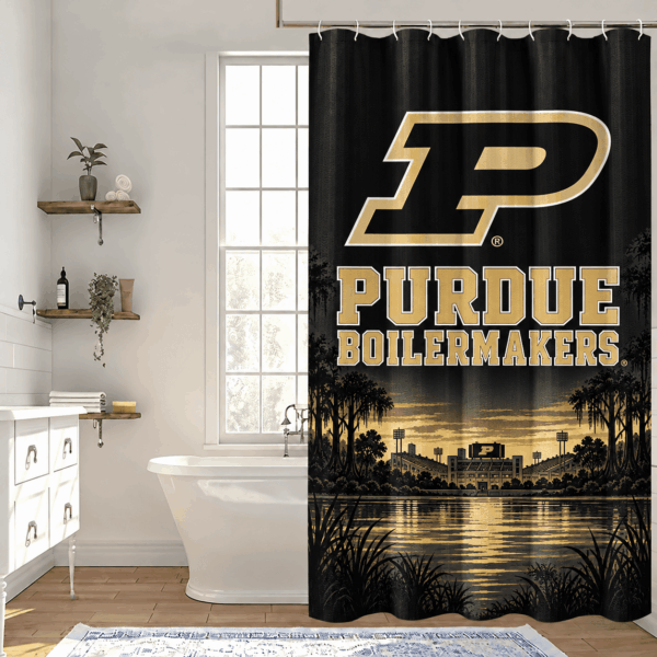 Purdue Boilermakers Premium Bathroom Curtains