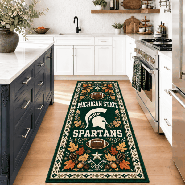 Michigan State Spartans Kitchen Rugs Entryway Rug Runner