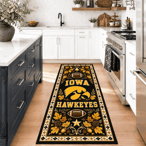 Iowa Hawkeyes Kitchen Rugs Entryway Rug Runner