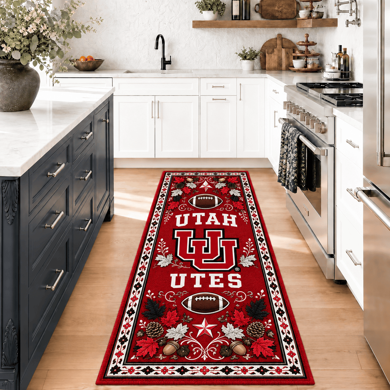 Utah Utes Kitchen Rugs Entryway Rug Runner