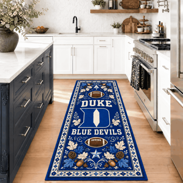 Duke Blue Devils Kitchen Rugs Entryway Rug Runner