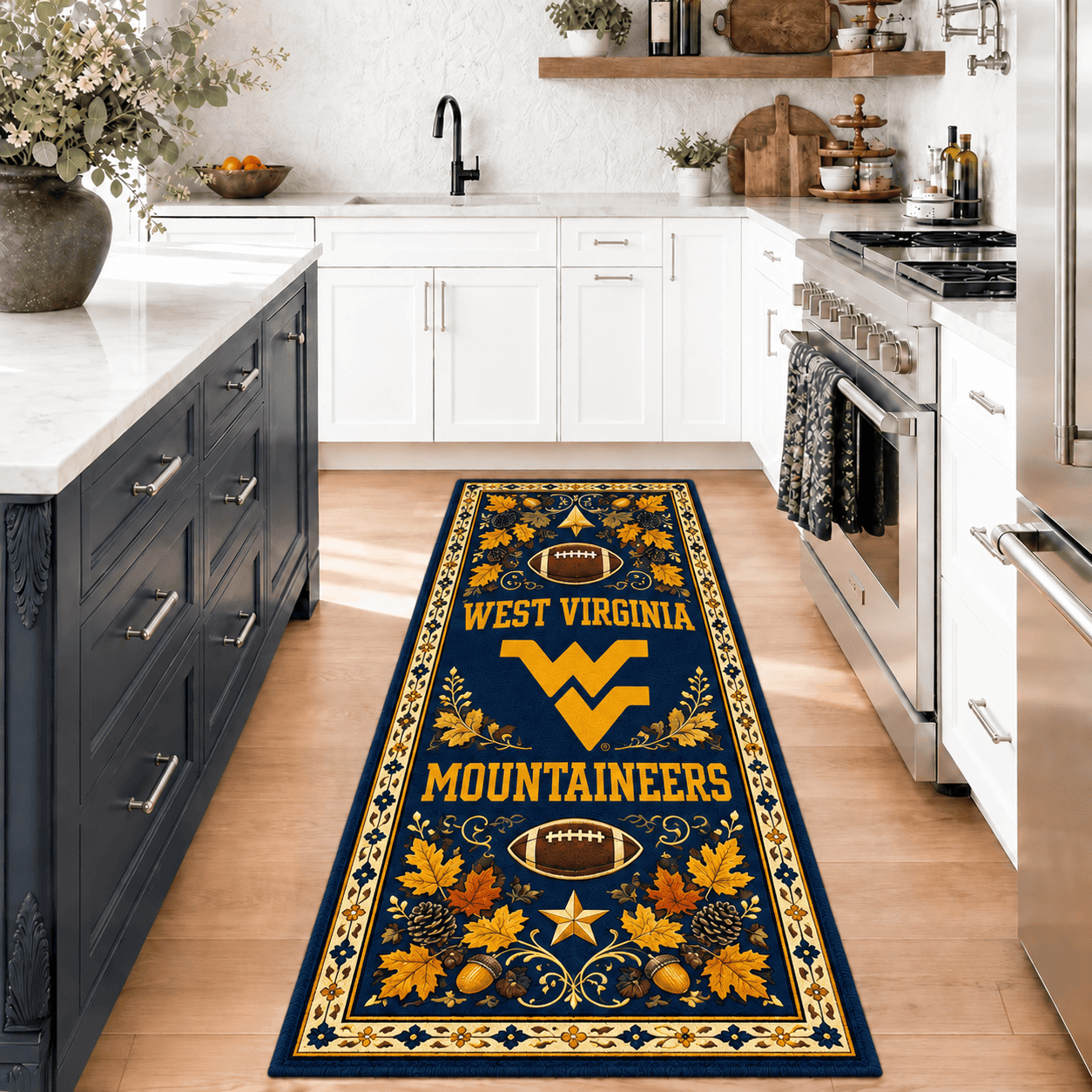 West Virginia Mountaineers Kitchen Rugs Entryway Rug Runner