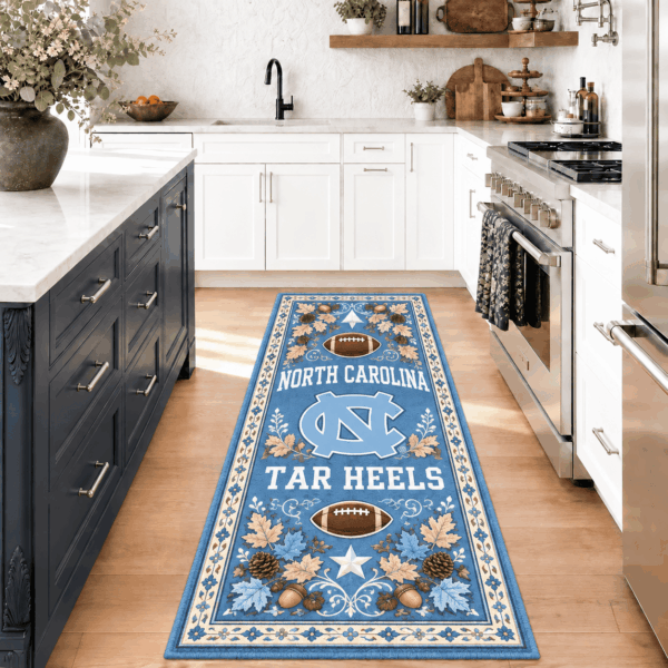 North Carolina Tar Heels Kitchen Rugs Entryway Rug Runner
