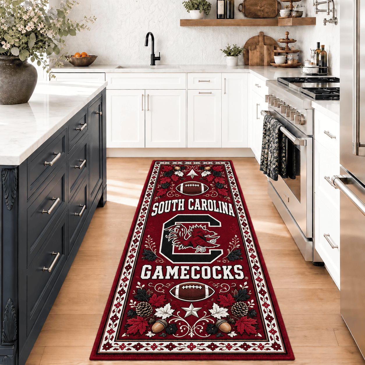 South Carolina Gamecocks Kitchen Rugs Entryway Rug Runner