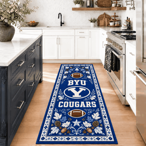 BYU Cougars Kitchen Rugs Entryway Rug Runner