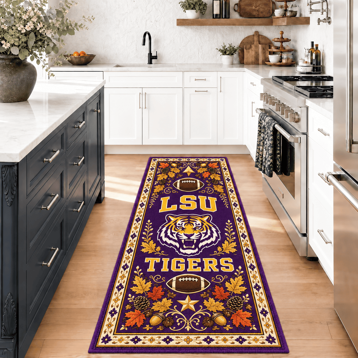 LSU Tigers Kitchen Rugs Entryway Rug Runner