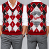 Louisville Cardinals Team Argyle Football Fan V-Neck Sleeveless Knit Vest