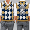 Georgia Tech Yellow Jackets Team Argyle Football Fan V-Neck Sleeveless Knit Vest