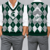 Michigan State Spartans Team Argyle Football Fan V-Neck Sleeveless Knit Vest
