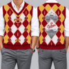 Iowa State Cyclones Team Argyle Football Fan V-Neck Sleeveless Knit Vest