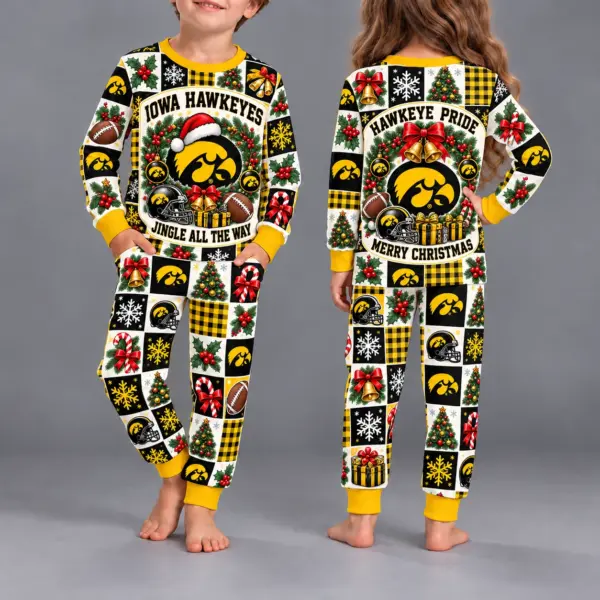 Iowa Hawkeyes Kids Christmas Pajama Set